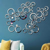 3D Mirror Wall Sticker Self-Adhesive Circular Acrylic Mirror Decals DIY Removable Background Living Room Decoration Wall Sticker