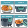 Electric Lunch Box Food Warmer Portable Food Heater for Car Or Home - Leak Proof, Lunch Heating Microwave