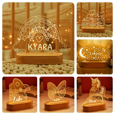 Custom USB Night Light | Personalized  Name Lamp for Nursery | Bedroom Home Decoration | Birthday Souvenir Gift