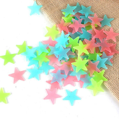 Luminous Stars Wall Stickers Glow In The Dark - 100Pcs Set for Kids Baby Room Decoration