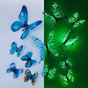 12Pcs Fashion 3D Luminous Butterfly Creative Wall Sticker For DIY Wall Stickers Modern Wall Art Home Decorations DIY