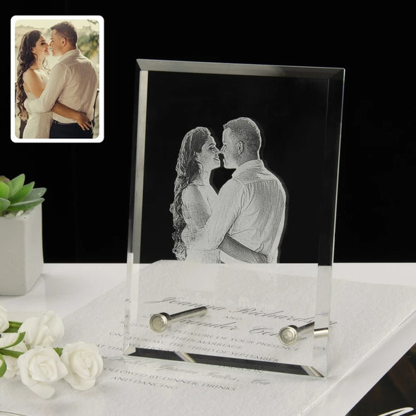 Personalized Crystal Photo Frame | Custom Engraved Home Decor