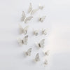 12Pcs Fashion 3D Hollow Butterfly Creative Wall Sticker - Modern Wall Art Home Decorations DIY