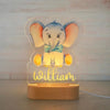 Custom Name Animal Night Light | Personalized Acrylic Lamp for Baby Kids Bedroom Decor | Neonate Birthday Gift